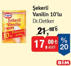 DR. OETKER ŞEKERLİ VANİLİN 10'LU fiyat ve kampanya bilgisi